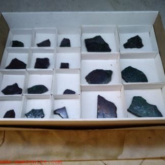 One Box of 18 Gorgeous, Sliced and Polished Cuprite/Copper/Malachite Specimens from Congo
