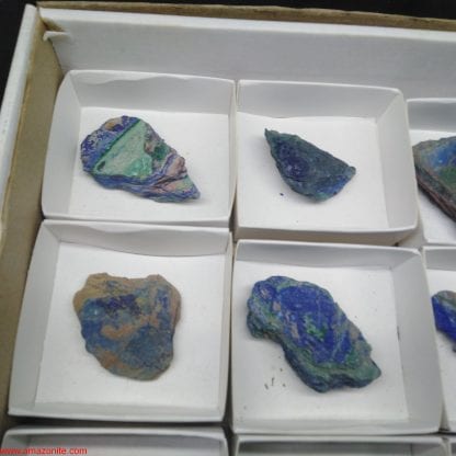 One Box of 12 Azurite Mineral Specimens from The Congo. - Image 5