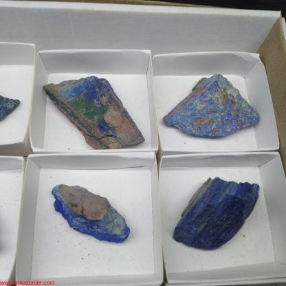 One Box of 12 Azurite Mineral Specimens from The Congo. - Image 4