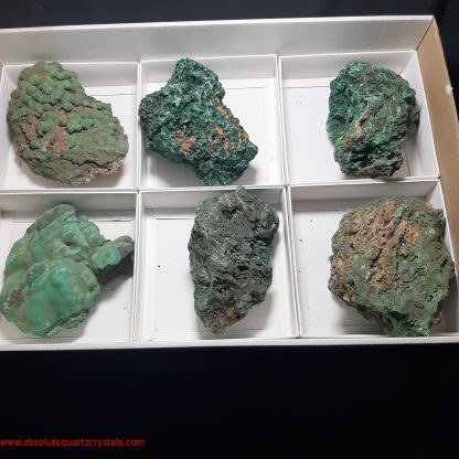 One Box Of 6 Silky/ botryoidal Mineral Specimens From Congo Chrispan Boyd