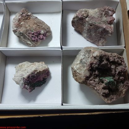 One Box Of 12 Cobaltion Calcite Minerals From Congo Rachel Linderman - Image 3