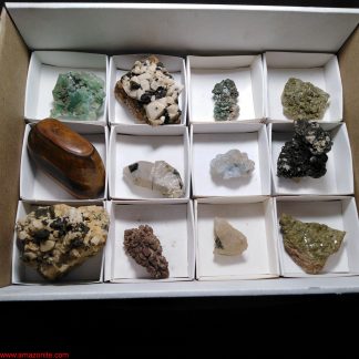 One Box of 12 Assorted Mineral Specimens