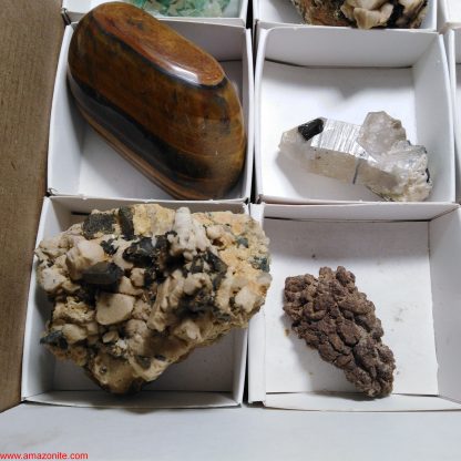 One Box of 12 Assorted Mineral Specimens Amy Sauls - Image 3