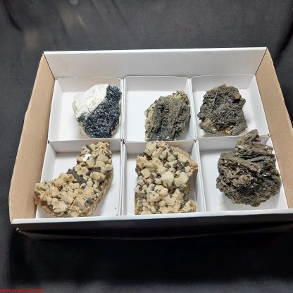 One Box Of 6 Aegerine/Feldspar Mineral Specimens (Clearance Sale)