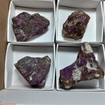 One Box Of 12 Purpurite Mineral Specimens From Uis (Namibia) - Image 4