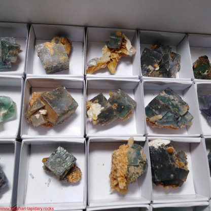 One Box of 35 Fluorite Mineral Specimens From Namibia - Image 2