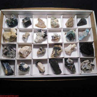One Box of 24 Assorted Mineral Specimens From Namibia