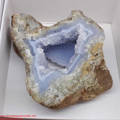 One Box Of 6 Blue Lace Agate Mineral Specimens From Malawi(Cody Bradshaw) - Image 3