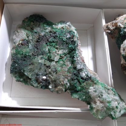One Box of 6 Malachite/Quartz Mineral Specimens From Congo Rachel Linderman - Image 9