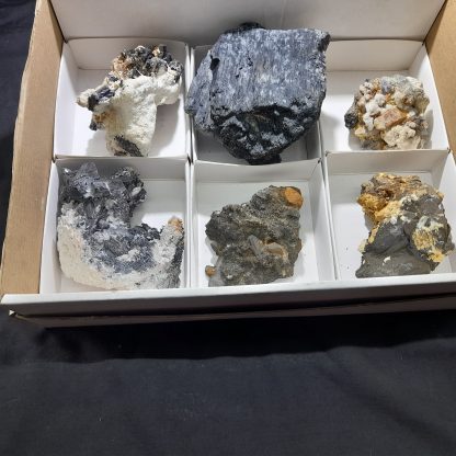 One Box Of 6 Tourmaline/Feldspar Mineral Specimens  Rachel Linderman
