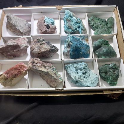 One Box Of 12 Assorted Mineral Specimens From Congo Carrie Vincent