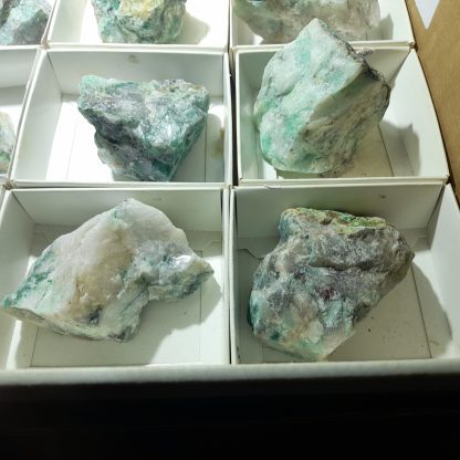 One Box Off 12 Ajoite/Malachite Mineral Specimens On Quartz From Messina, South Africa   Skye Simpson - Image 5