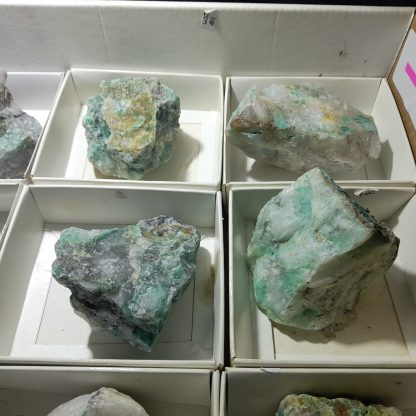 One Box Off 12 Ajoite/Malachite Mineral Specimens On Quartz From Messina, South Africa   Skye Simpson - Image 6