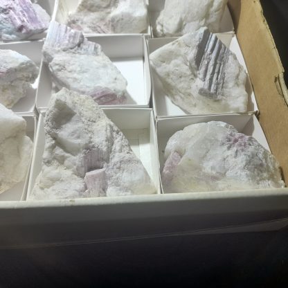 One Box Of 12 Rubilite Mineral Specimens From Erongo, Namibia Elizabeth Hazell - Image 3