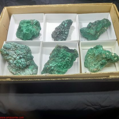 One Box Of 6 Malachite Mineral Specimens From Congo - Image 2