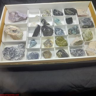 One Box Of 27 Assorted Mineral Specimens