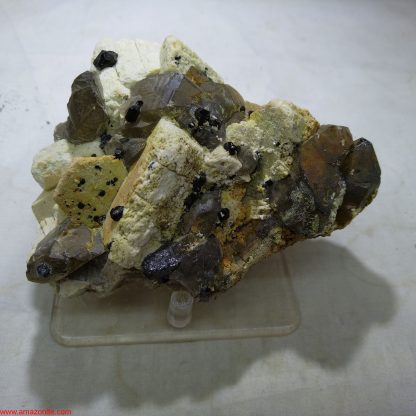 Feldspar with Tourmaline and Quartz Mineral specimen From Namibia