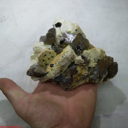 Feldspar with Tourmaline and Quartz Mineral specimen From Namibia - Image 5