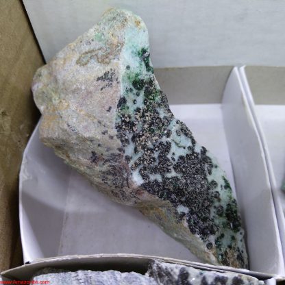 One Box of 6 Druzzy Quartz on Chrysocolla Mineral Specimens From Congo  Victoria Faith - Image 8