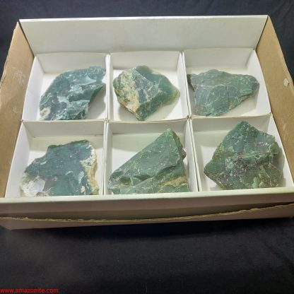 (wm03471) One Box of 6 Swazi Jade Mineral Specimens From Swaziland  Katy Rose Crawford - Image 2