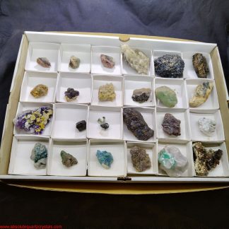 (WM03511) One Box of 24 Assorted Mineral Specimens From Namibia
