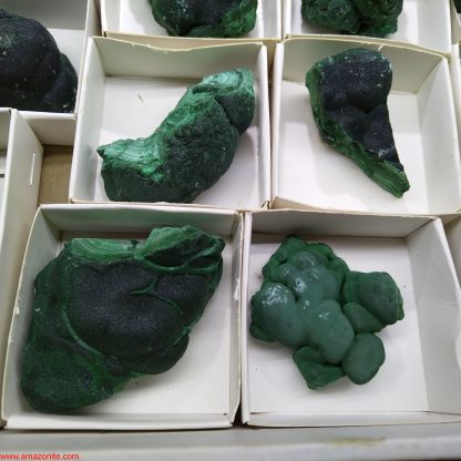 One Box of 23 Botryoidal Malachite Mineral Specimens From Congo Katy Rose - Image 7
