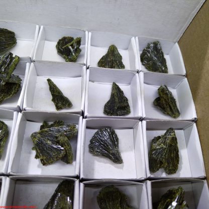 (WM3504) One Box of 48 Epidote Mineral Specimens From Congo Chris Riechman - Image 6