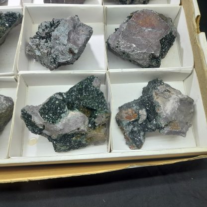 (WM03649) One Box Of 12 Libethenite Mineral Specimens From Congo Katy Rose - Image 5