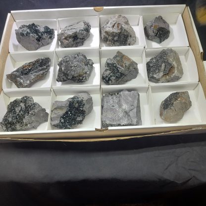 (WM03654) One Box Of 12 Libethenite Mineral Specimens From Congo Jennifer Descans Sofes - Image 2