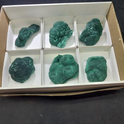 (WM03665) One Box Of 6 Malachite Mineral Specimens From Congo - Image 2