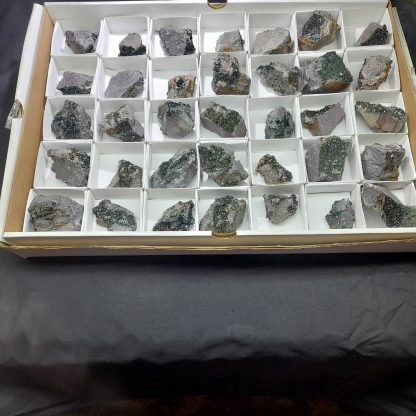 (WM03687) One Box Of 35 Libethenite Mineral Specimens From Congo (Amanda and Tristan) - Image 2