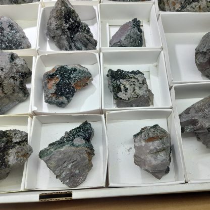 (WM03692) One Box Of 18 Libethenite Mineral Specimens From Congo Rachel Linderman - Image 5