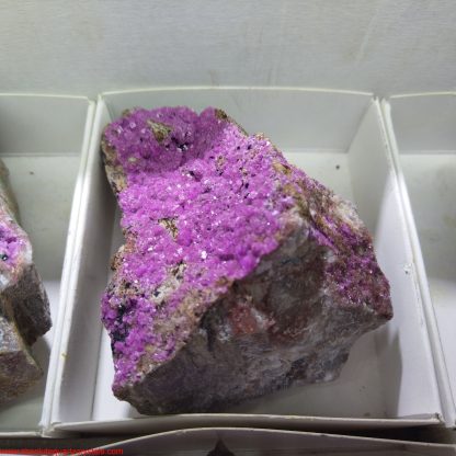 (WM03677) One Box of 6 Colbaltion Calcite Mineral Specimens From Congo Demetrius Reeves - Image 7
