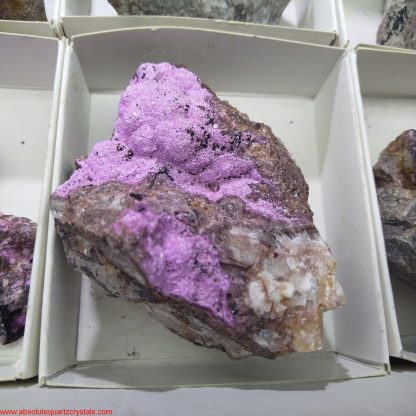 (WM03677) One Box of 6 Colbaltion Calcite Mineral Specimens From Congo Demetrius Reeves - Image 4