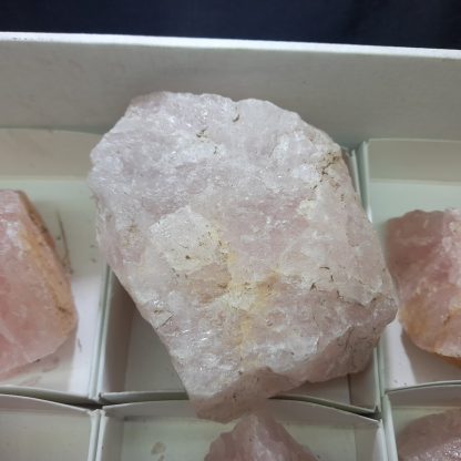 (WM03811) One Box Of 6 Rose Quartz Mineral Specimens From South Africa - Image 5