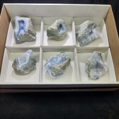 (WM03810) One Box Of 6 Blue Lace Agate From Malawi - Image 2