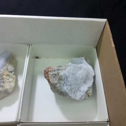 (WM03823) One Box Of 6 Blue Lace Agate Mineral Specimens From Malawi - Image 7