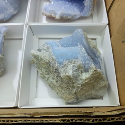 (WM03829) One Box Of 6 Blue Lace Agate From Malawi Eli Hazell - Image 8