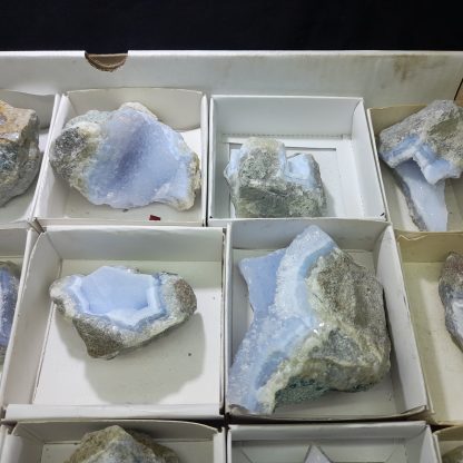 (WM03839) One Box Of 15 Blue Lace Agate Mineral Specimens From Malawi (Heimana Sherman Pls Clean in Acid) - Image 6