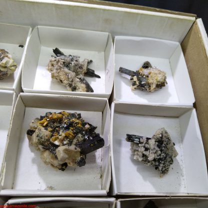 (WM03793) One Box of 12 Aegerine and Feldspar Mineral Specimens From Malawi Rachel Linderman - Image 5