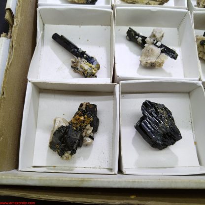 (WM03793) One Box of 12 Aegerine and Feldspar Mineral Specimens From Malawi Rachel Linderman - Image 4