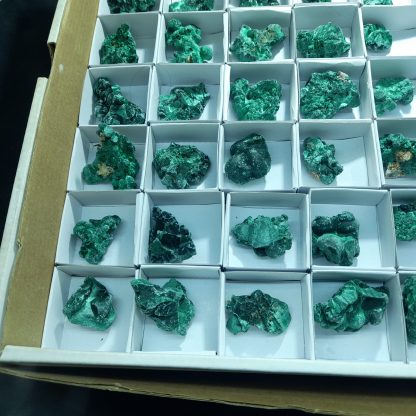 (WM03917) One Box Of 70 Malachite Mineral Specimens From Congo Jennifer Sofas - Image 4
