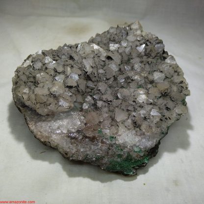(LGM041) Big Quartz/Malachite Mineral Specimen From Congo (Victoria Faith)