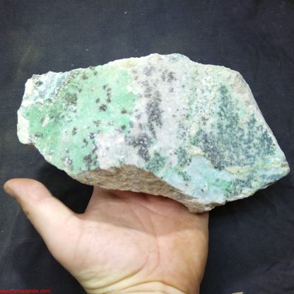 (LGM042) Druzzy Quartz On Chrysocolla Mineral Specimen From Congo (Katy Rose Crawford)