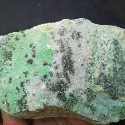 (LGM042) Druzzy Quartz On Chrysocolla Mineral Specimen From Congo (Katy Rose Crawford) - Image 3