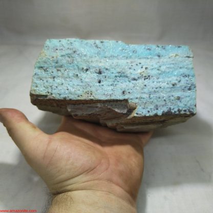 (LGM047) Big Druzzy Quartz on Chrysocolla Mineral Specimen (Congrats on your TSI Chip Fryer) - Image 4