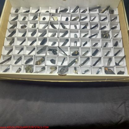 (WM03938) One Box Of 88 Aegerine Mineral Specimens From Malawi