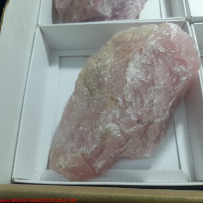(WM03937) One Box Of 6 Rough Rose Quartz Cutting Material From Namibia - Image 4