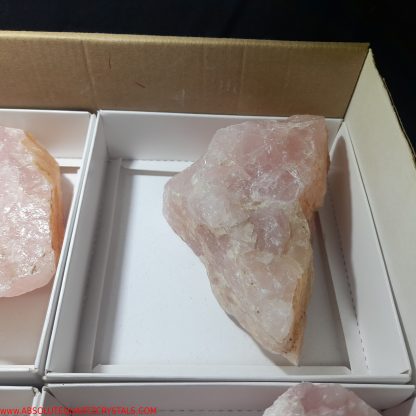 (WM03937) One Box Of 6 Rough Rose Quartz Cutting Material From Namibia - Image 7