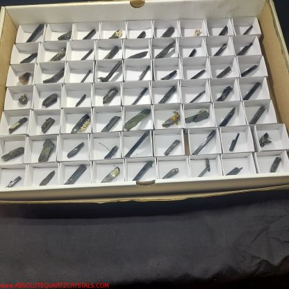 (WM03943) One Box Of 63 Aegerine Mineral Specimens From Malawi  Vance Hewitt